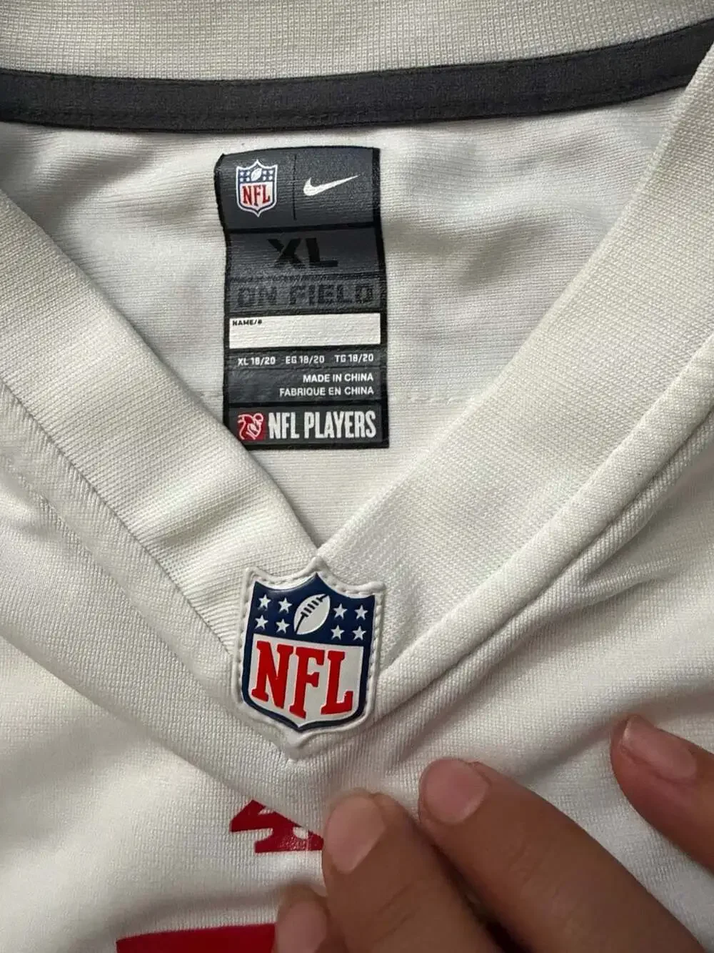 Nike On Field San Francisco 49ers Colin Kaepernick White Red NFL Jersey